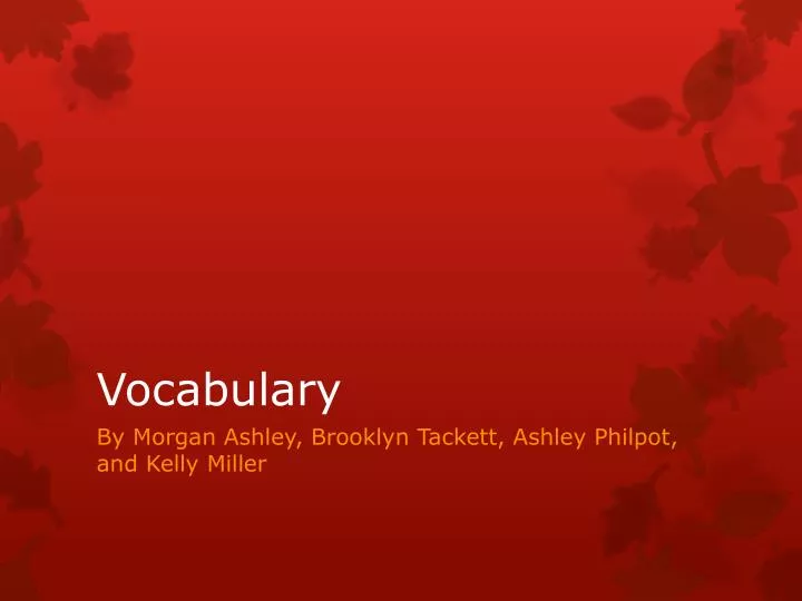 vocabulary