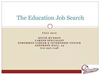 The Education Job Search