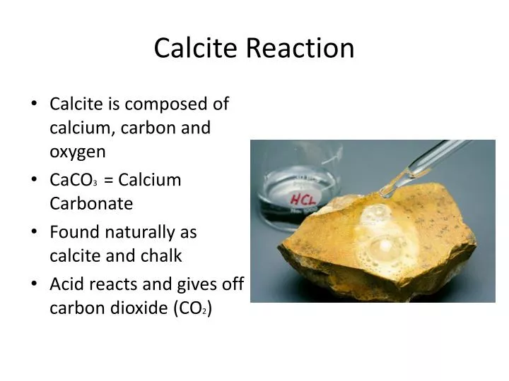 calcite reaction