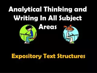 Analytical Thinking and Writing In All Subject Areas