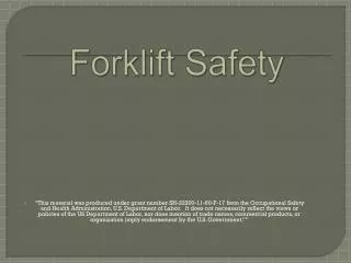 Forklift Safety