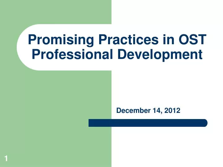 promising practices in ost professional development