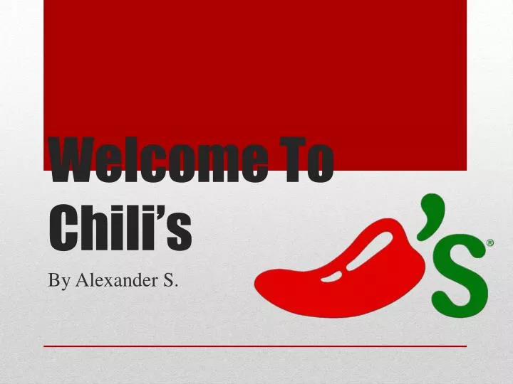 welcome to chili s