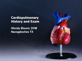 Cardiopulmonary History and Exam