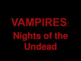 Vampires :