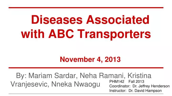 diseases associated with abc transporters november 4 2013