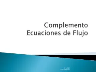 complemento ecuaciones de flujo