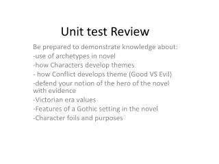 Unit test Review