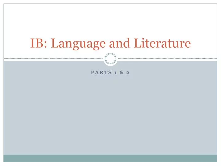 ib language and literature