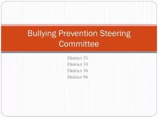 Bullying Prevention Steering Committee