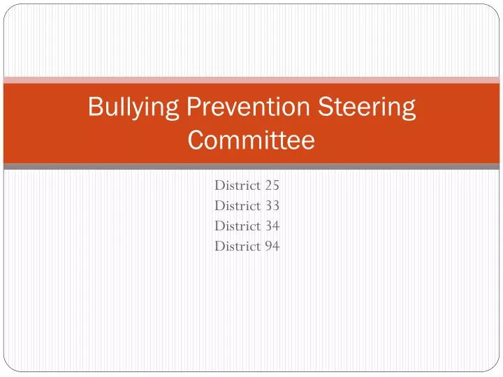 bullying prevention steering committee