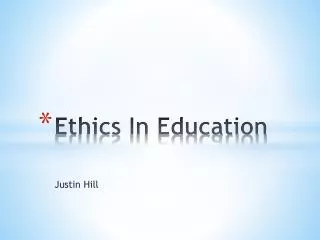 Ethics In Education