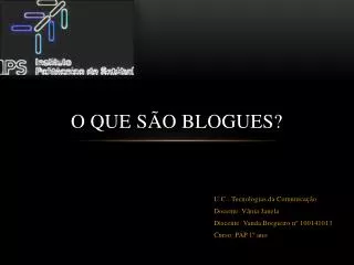 O que são blogues?