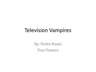 Television Vampires