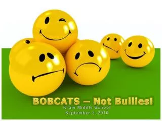 BOBCATS – Not Bullies!