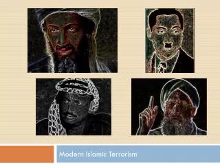 Modern Islamic Terrorism