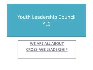Youth Leadership Council YLC