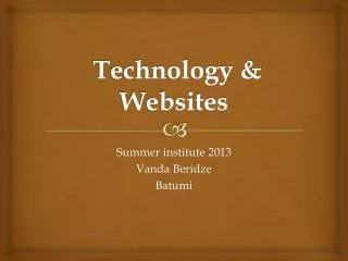 Technology &amp; Websites