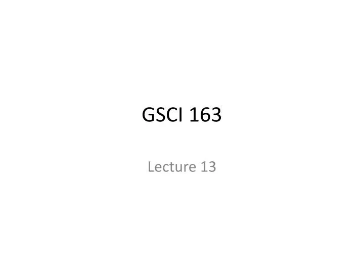 gsci 163