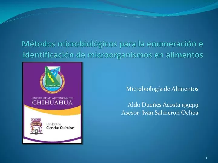m todos microbiol gicos para la enumeraci n e identificaci n de microorganismos en alimentos