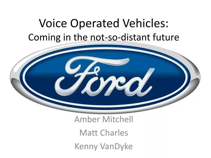 voice operated vehicles coming in the not so distant future