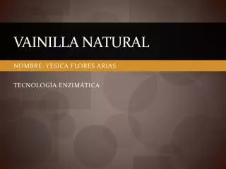 vainilla natural