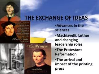 the exchange of ideas