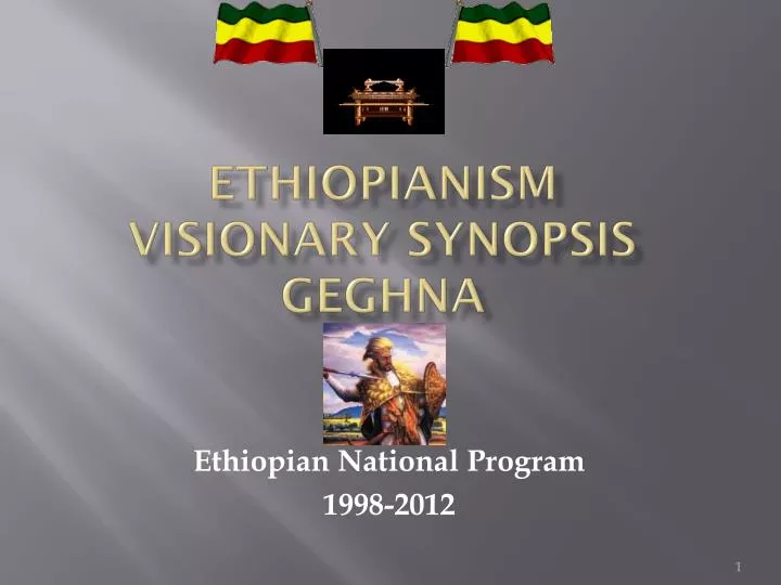 ethiopianism visionary synopsis geghna