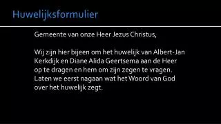 huwelijksformulier
