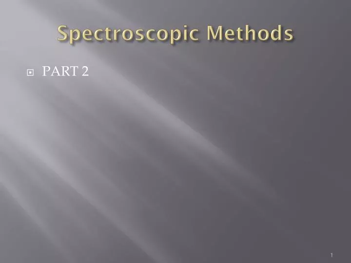 spectroscopic methods