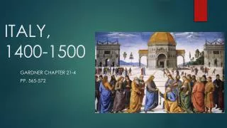 ITALY, 1400-1500