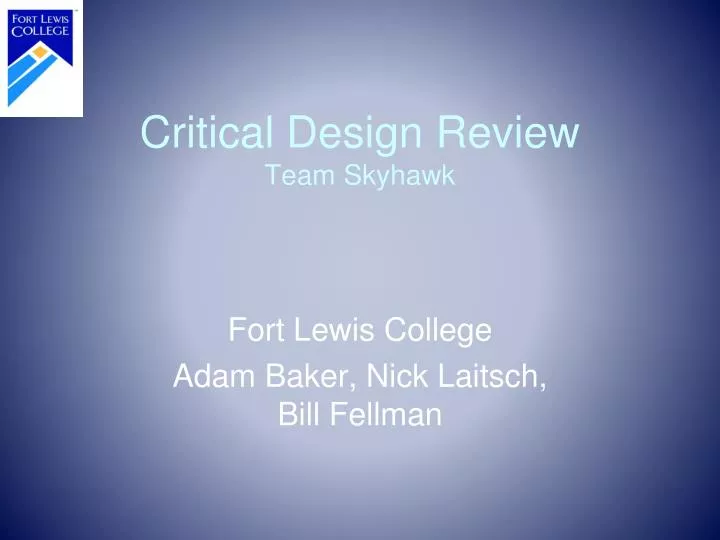 critical design review team skyhawk
