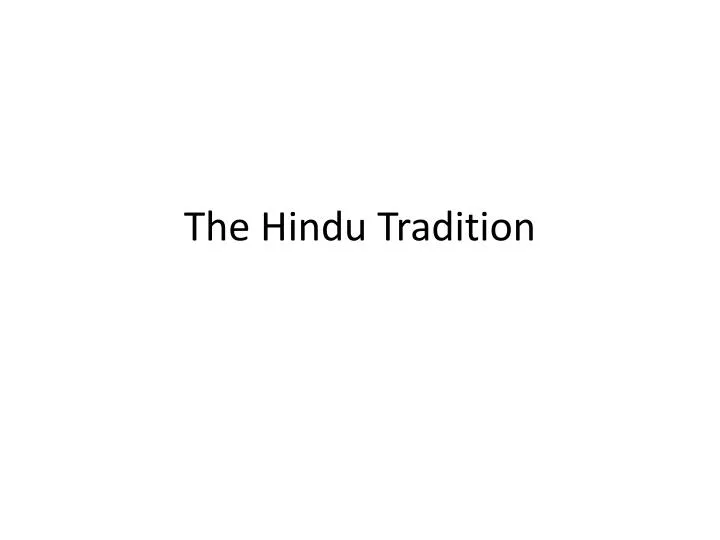 the hindu tradition