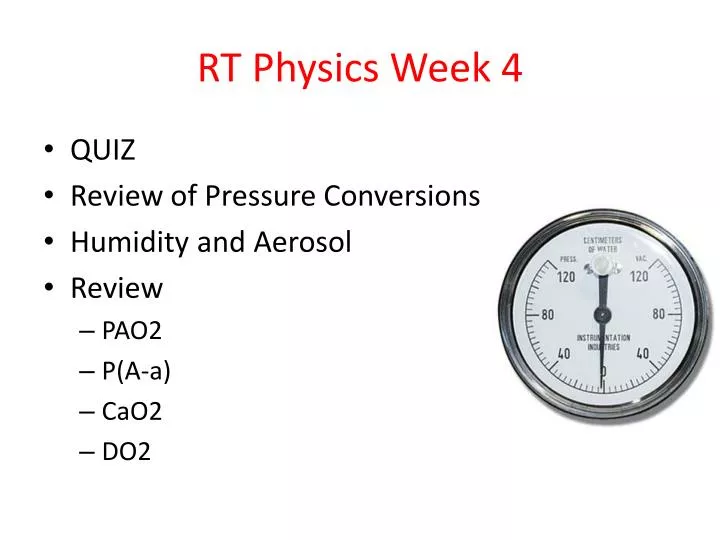 rt physics week 4