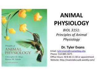 BIOL 3151: Principles of Animal Physiology