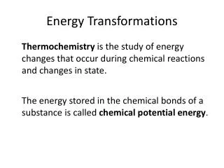 energy transformations