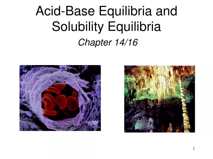 acid base equilibria and solubility equilibria