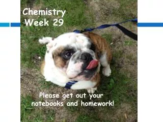 Chemistry Week 29