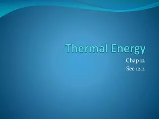 thermal energy