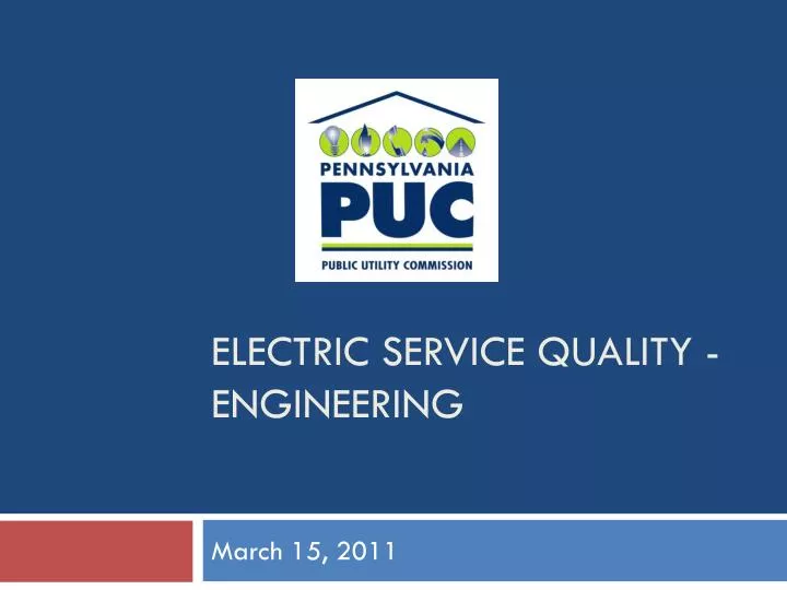 electric service quality engineering