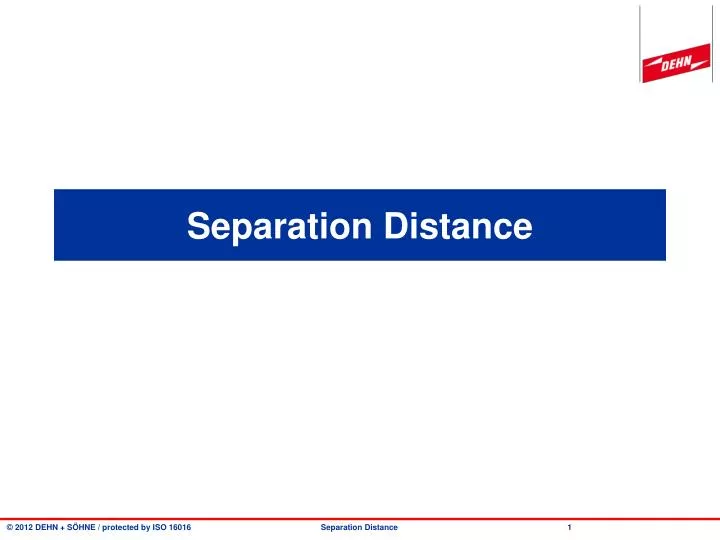 separation distance