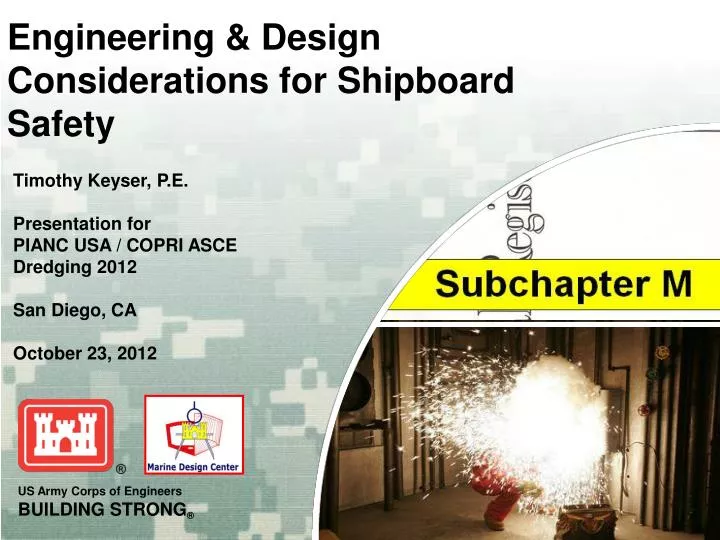 engineering design considerations for shipboard safety