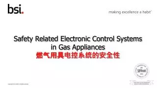 Safety Related Electronic Control Systems in Gas Appliances ????????????