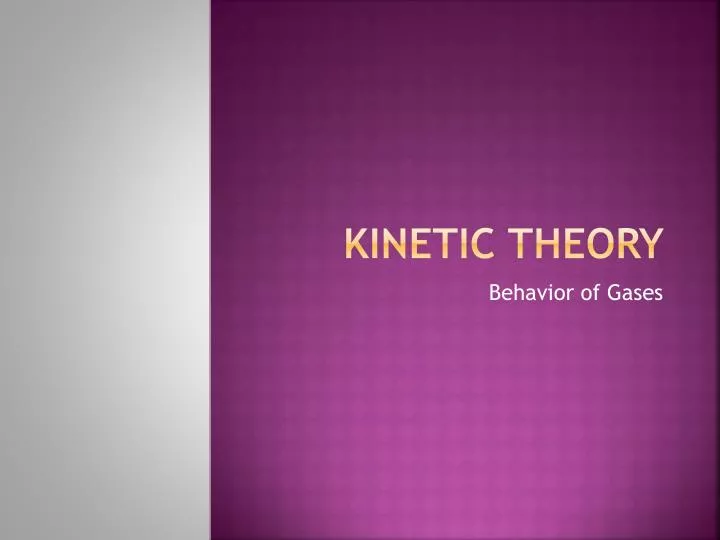 kinetic theory