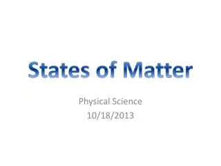 States of Matter