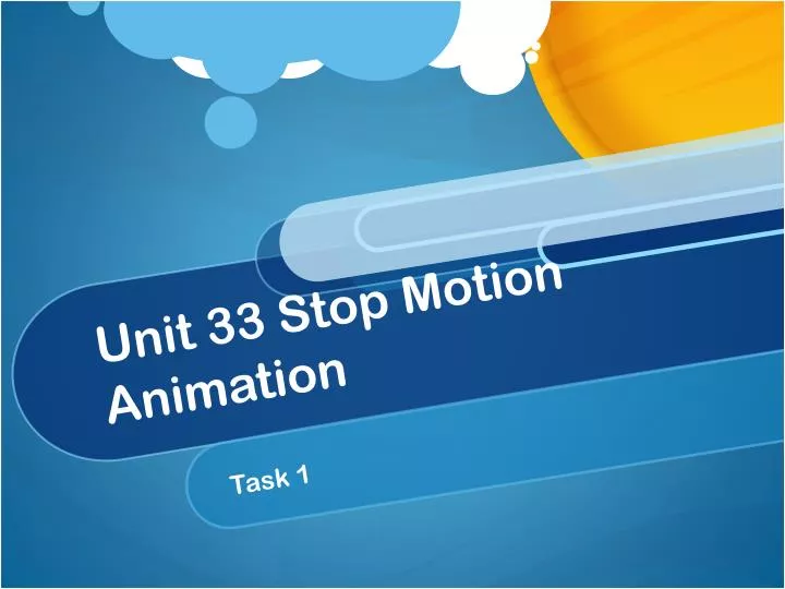 unit 33 stop motion animation