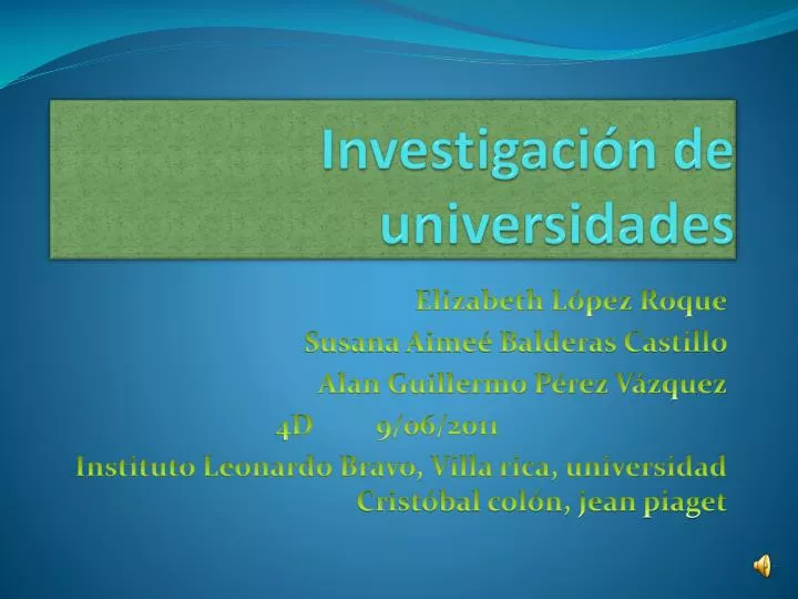 investigaci n de universidades