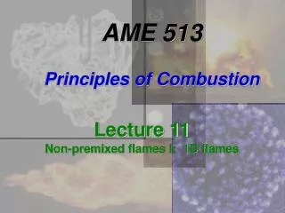 AME 513 Principles of Combustion