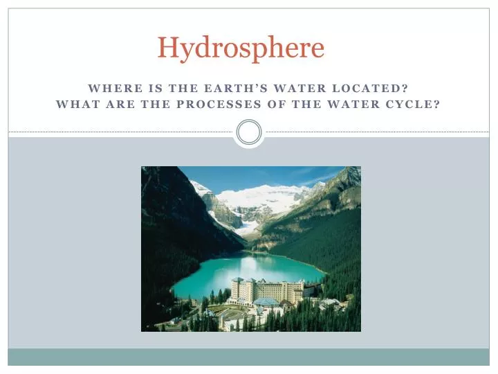 hydrosphere