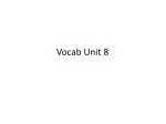 Vocab Unit 8 - slide 1